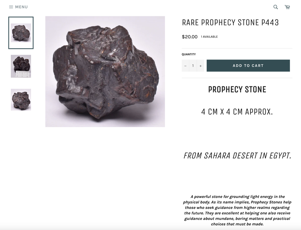 Prophecy stone from the Sahara Desert