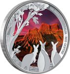 2024 $1 Colours of Australia - Red Centre 1oz Silver Proof Coloured Coin