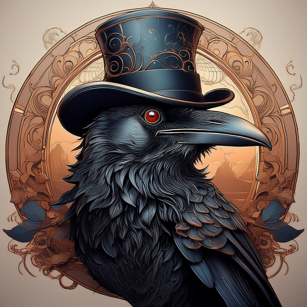 Top hat raven