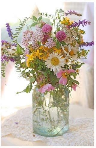 wildflowers in a mason jar.jpg