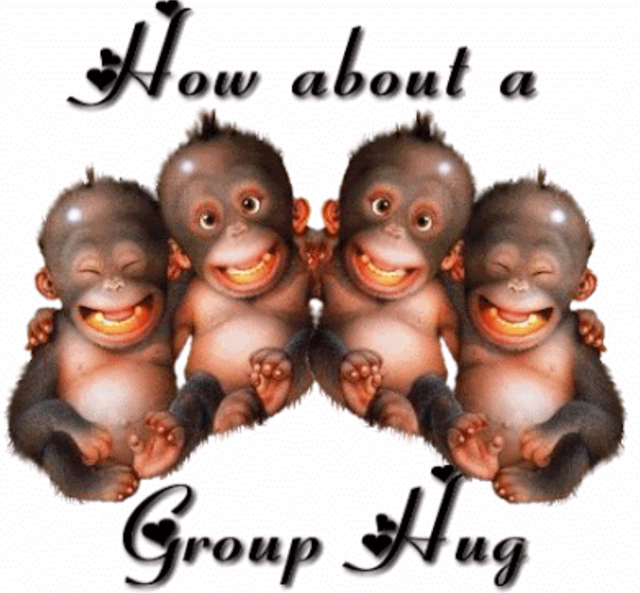 Открытка Group hug