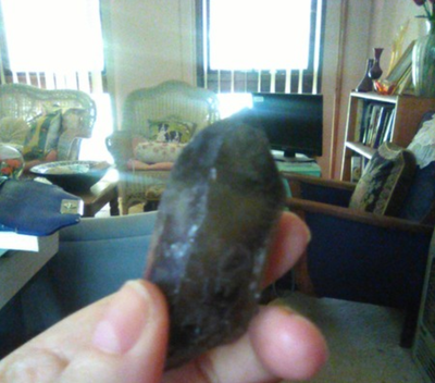 My black quartz crystal